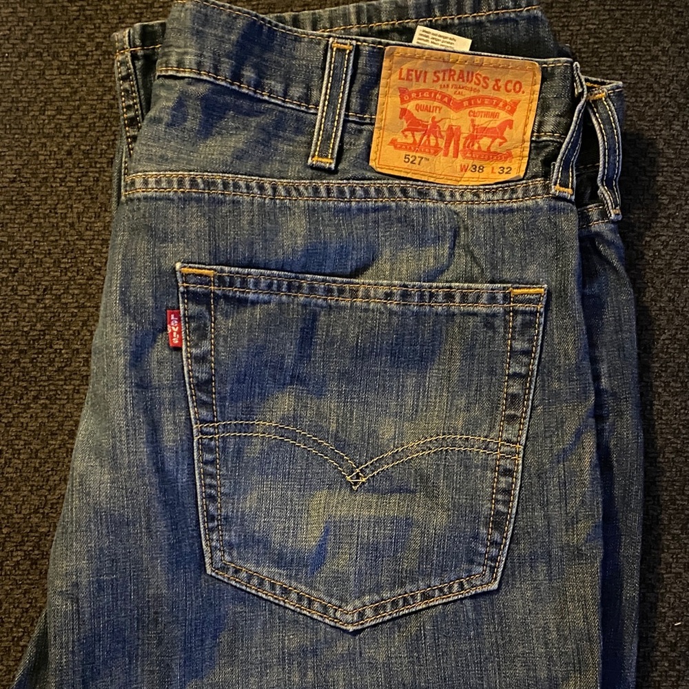 Levi's Men's Blue Jeans 527 Bootcut